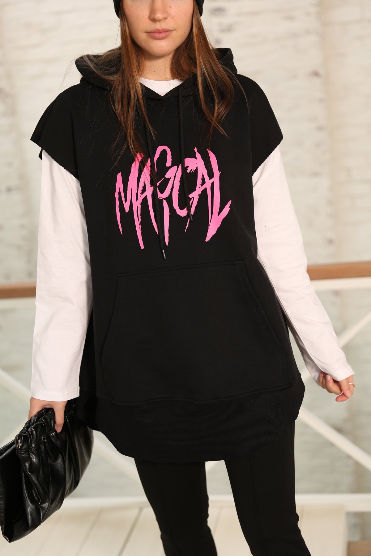 Kolsuz Oversize  Sweat  Kadn st Giyim Sweatshirt