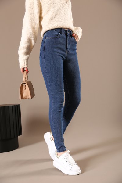 Likralı Yıkamalı Jean
