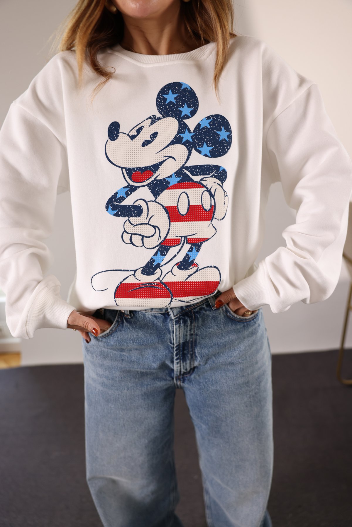 Mıckey Mouse Baskılı Sweat | Özge Özgenç