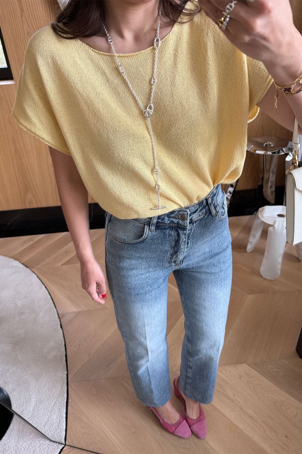 Paçası Kesik Straight Fit Jean