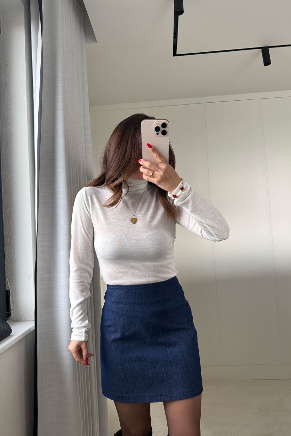 Balıkçı Yaka Basic Bluz