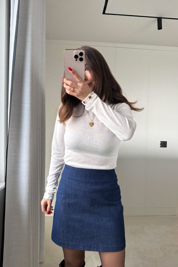 Balıkçı Yaka Basic Bluz