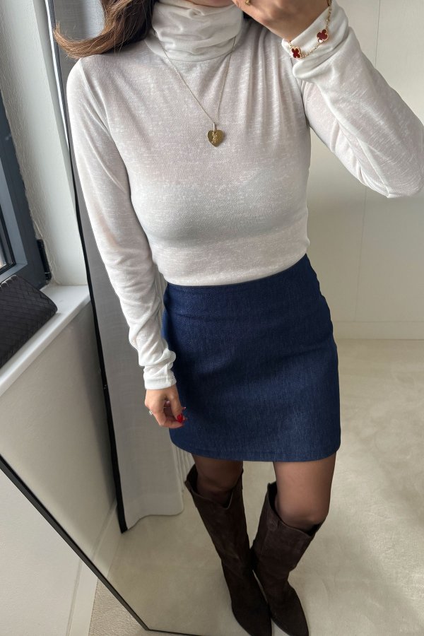 Balıkçı Yaka Basic Bluz