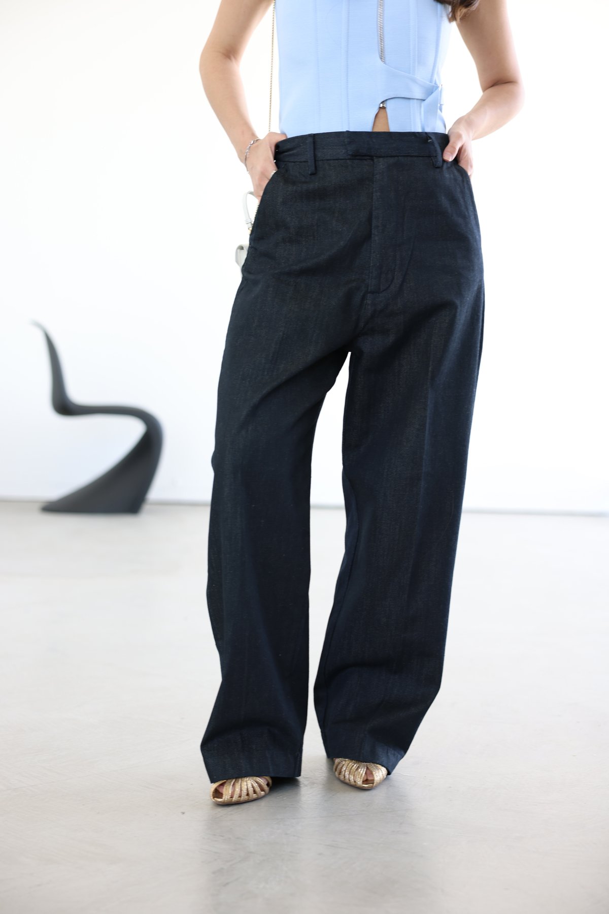 Yandan Cepli Klasik Jean