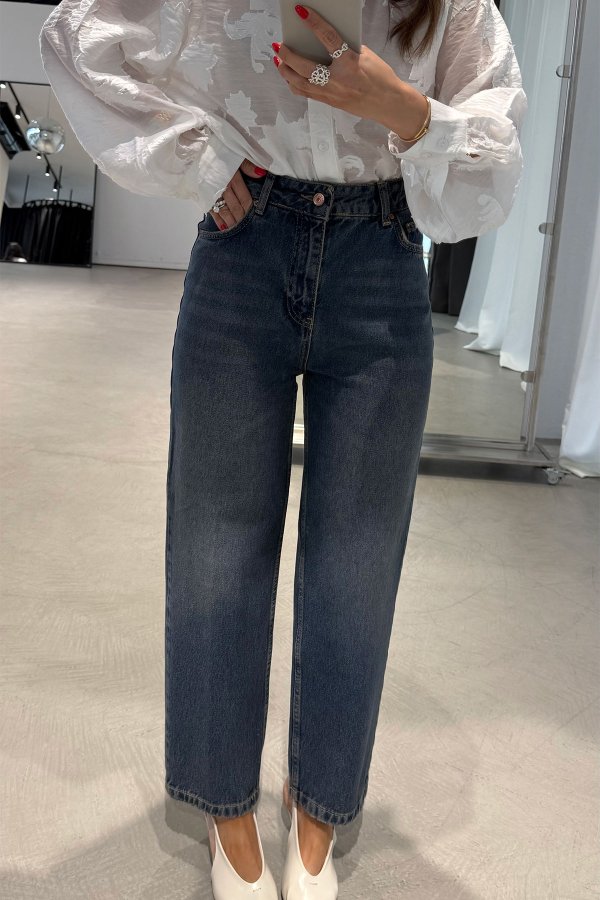 Yıkamalı Relax Fit Jean