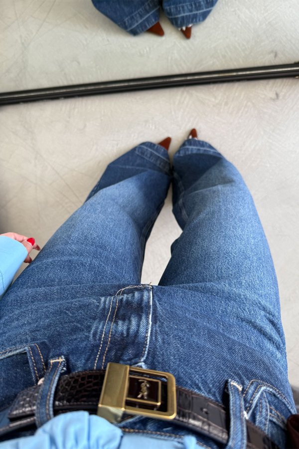 Paçası Dikişsiz Wideleg Jean