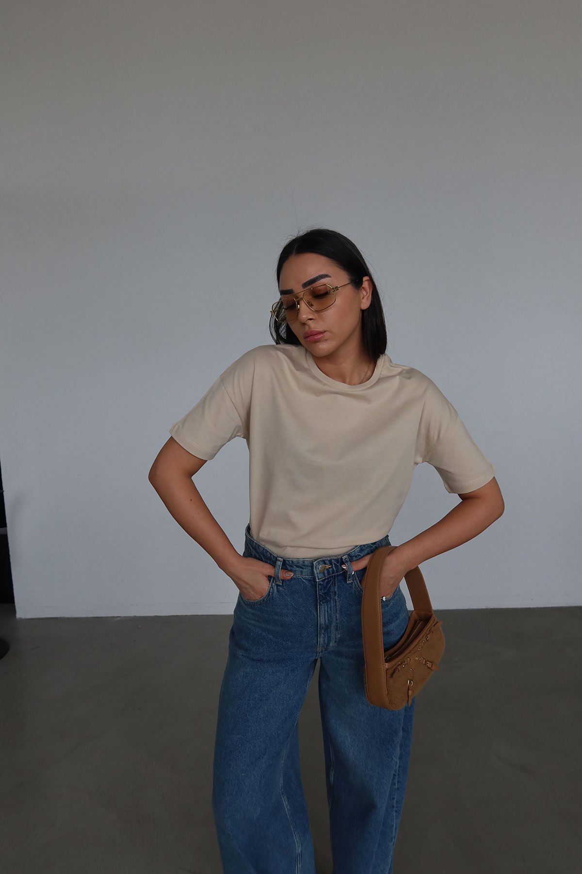 Bisiklet Yaka Basic Tshırt