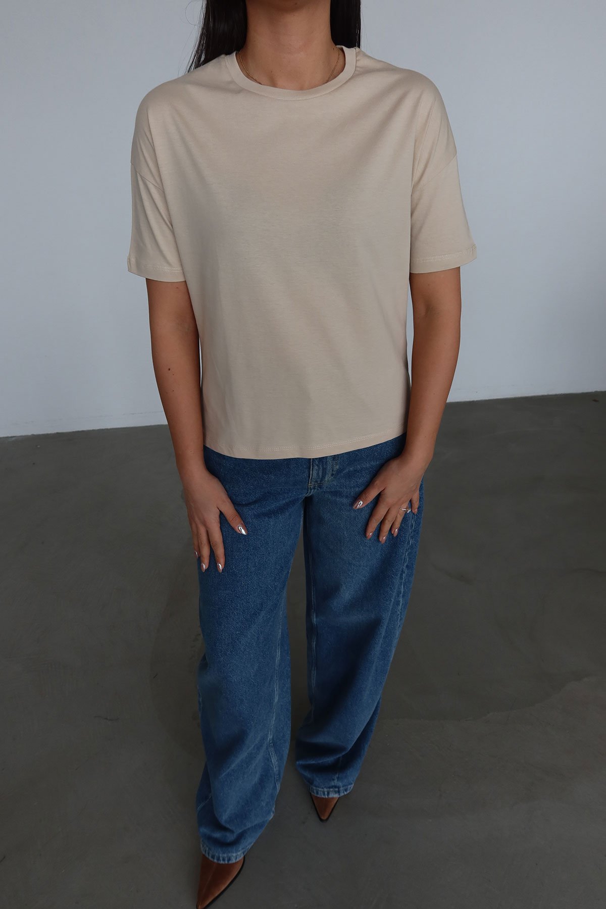 Bisiklet Yaka Basic Tshırt