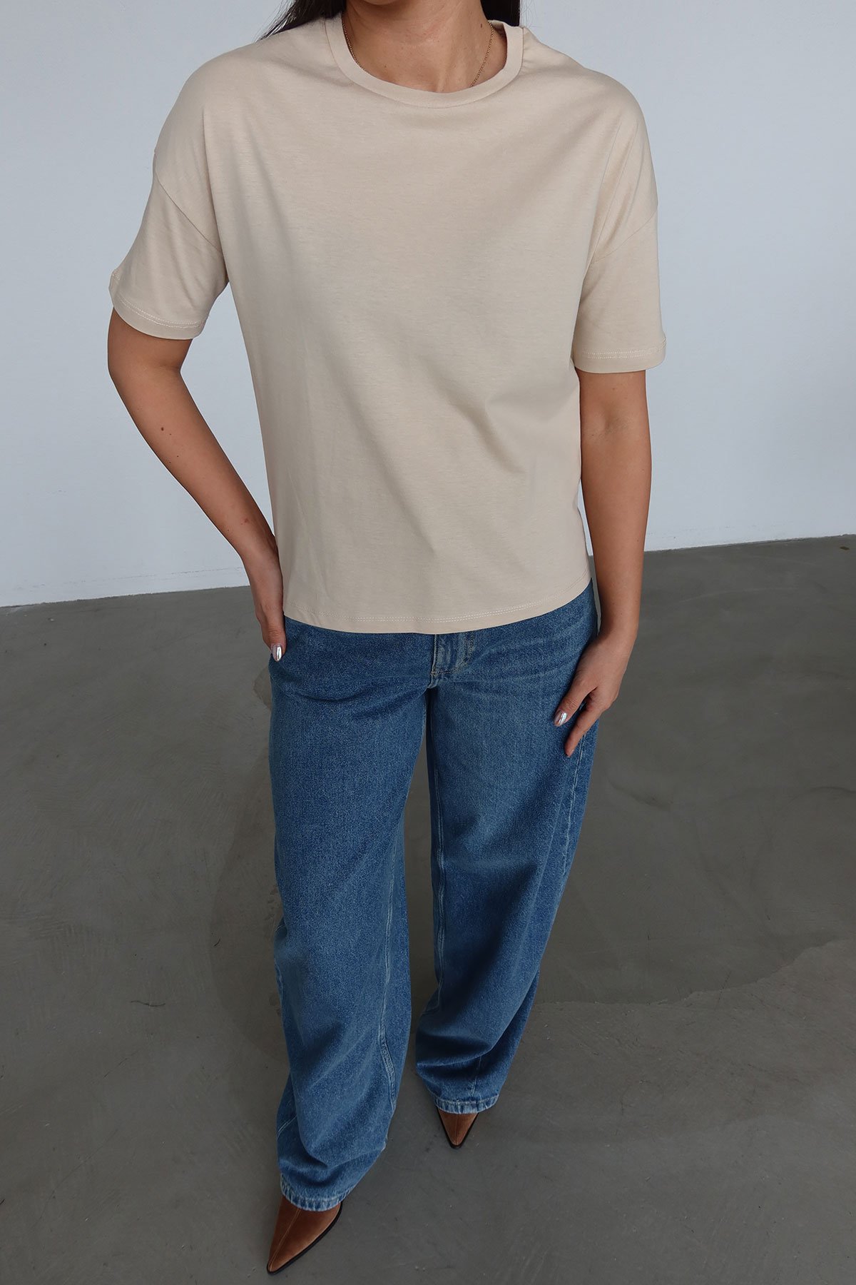 Bisiklet Yaka Basic Tshırt