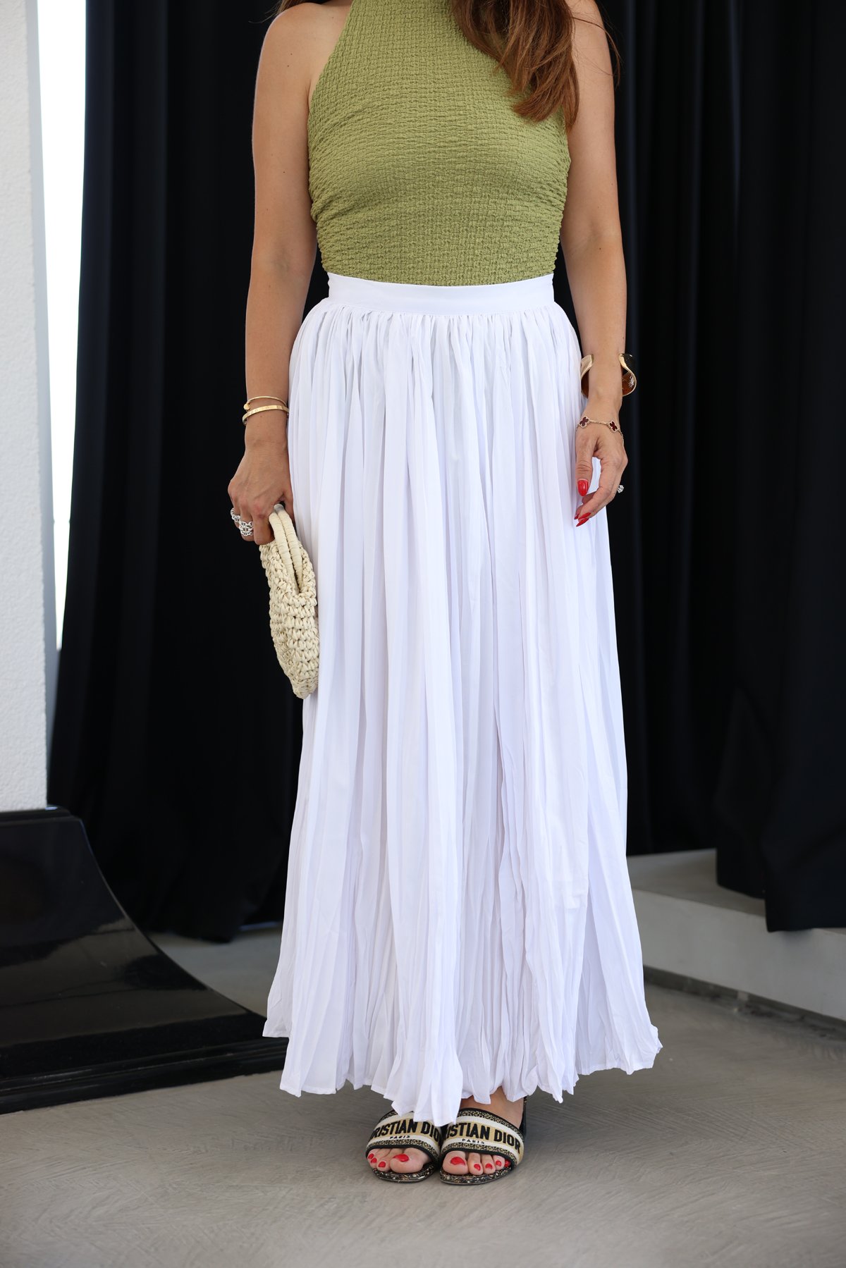 Uzun Pliseli Etek