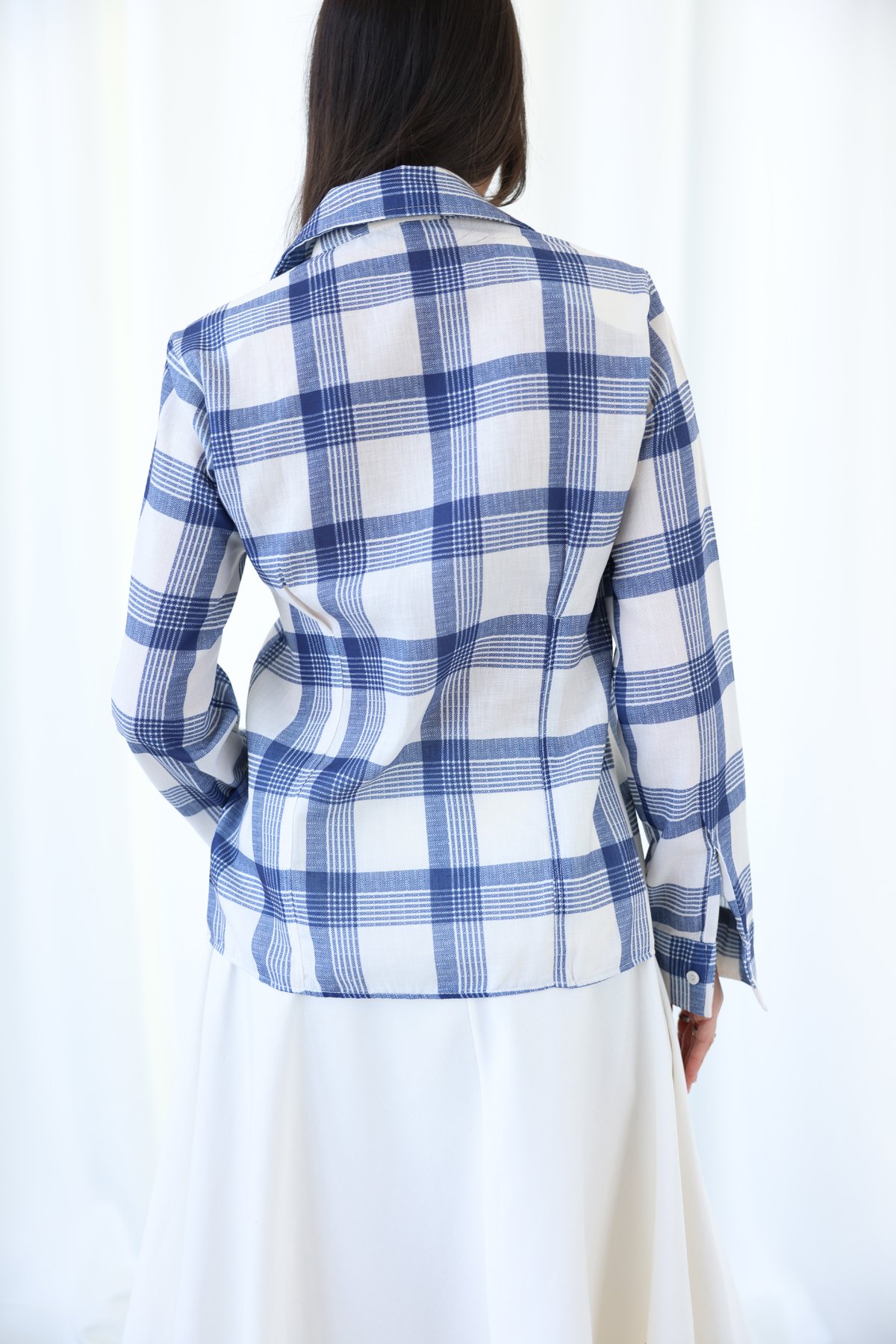 Omuzu Vatkalı Ekoseli Gömlek