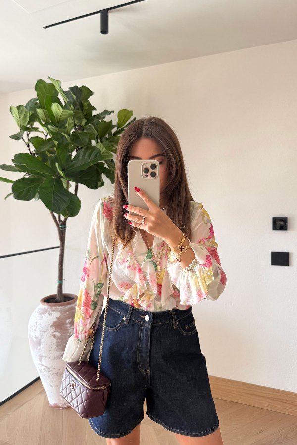 Geniş Kalıp Basic Denim Şort