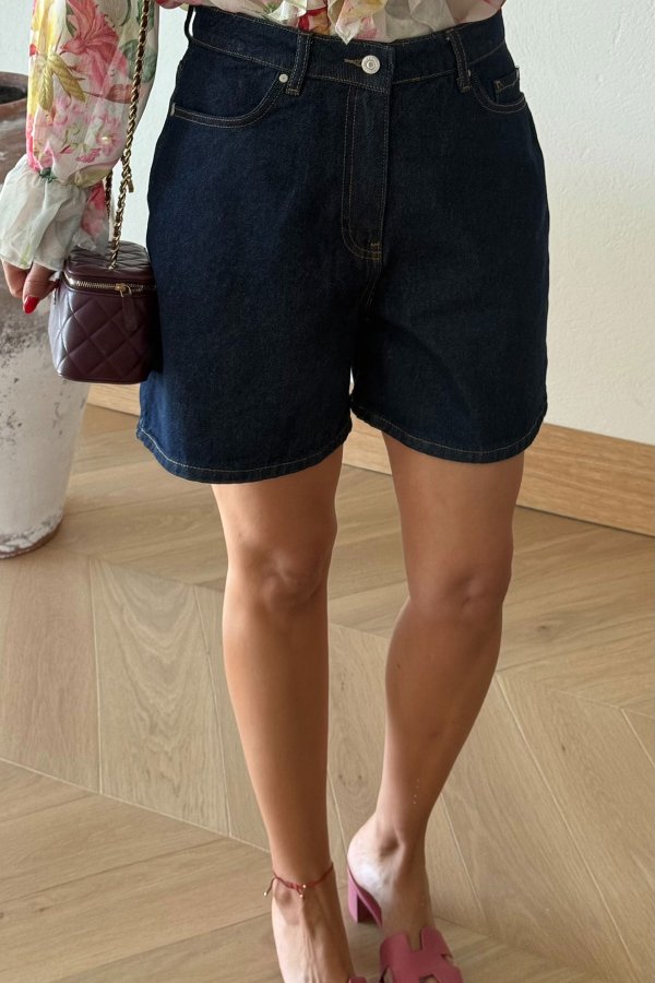 Geniş Kalıp Basic Denim Şort