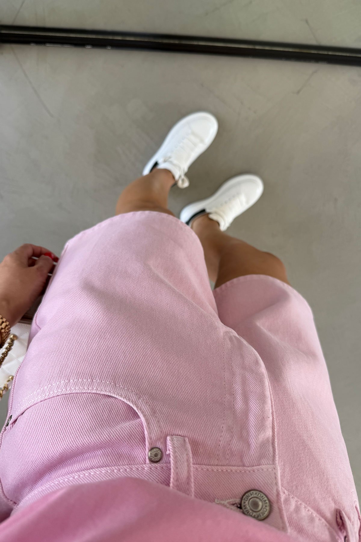 Geniş Kalıp Basic Denim Şort