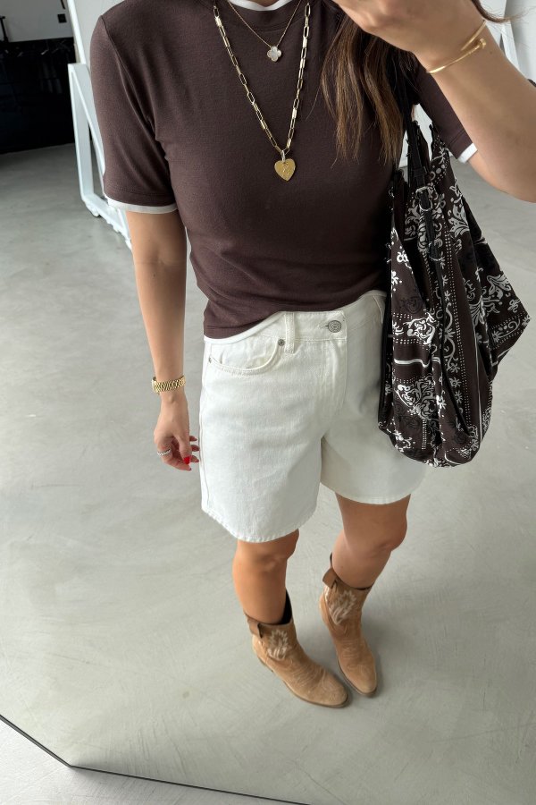 Parça Detaylı Basic Tshirt