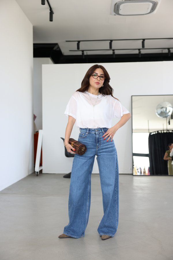 Yıkamalı Baggy Jean