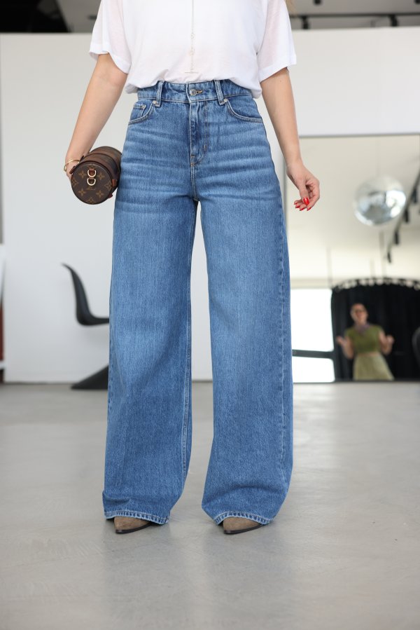 Yıkamalı Baggy Jean