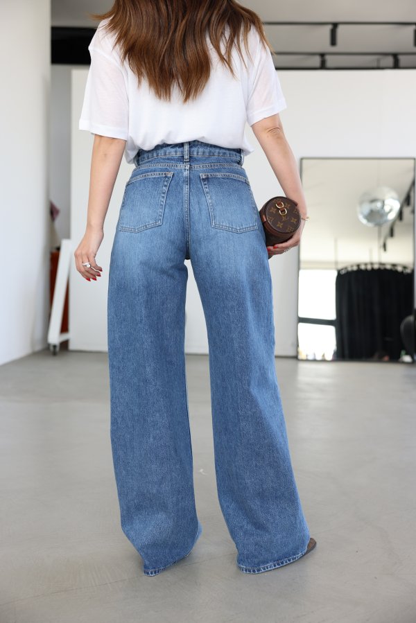 Yıkamalı Baggy Jean