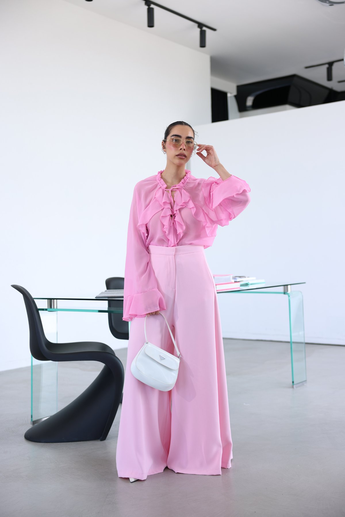 Yüksek Bel Ekstra Bol Paça Pantolon