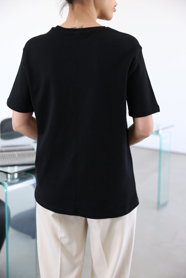 Önden Dikişli Bisiklet Yaka Tshirt