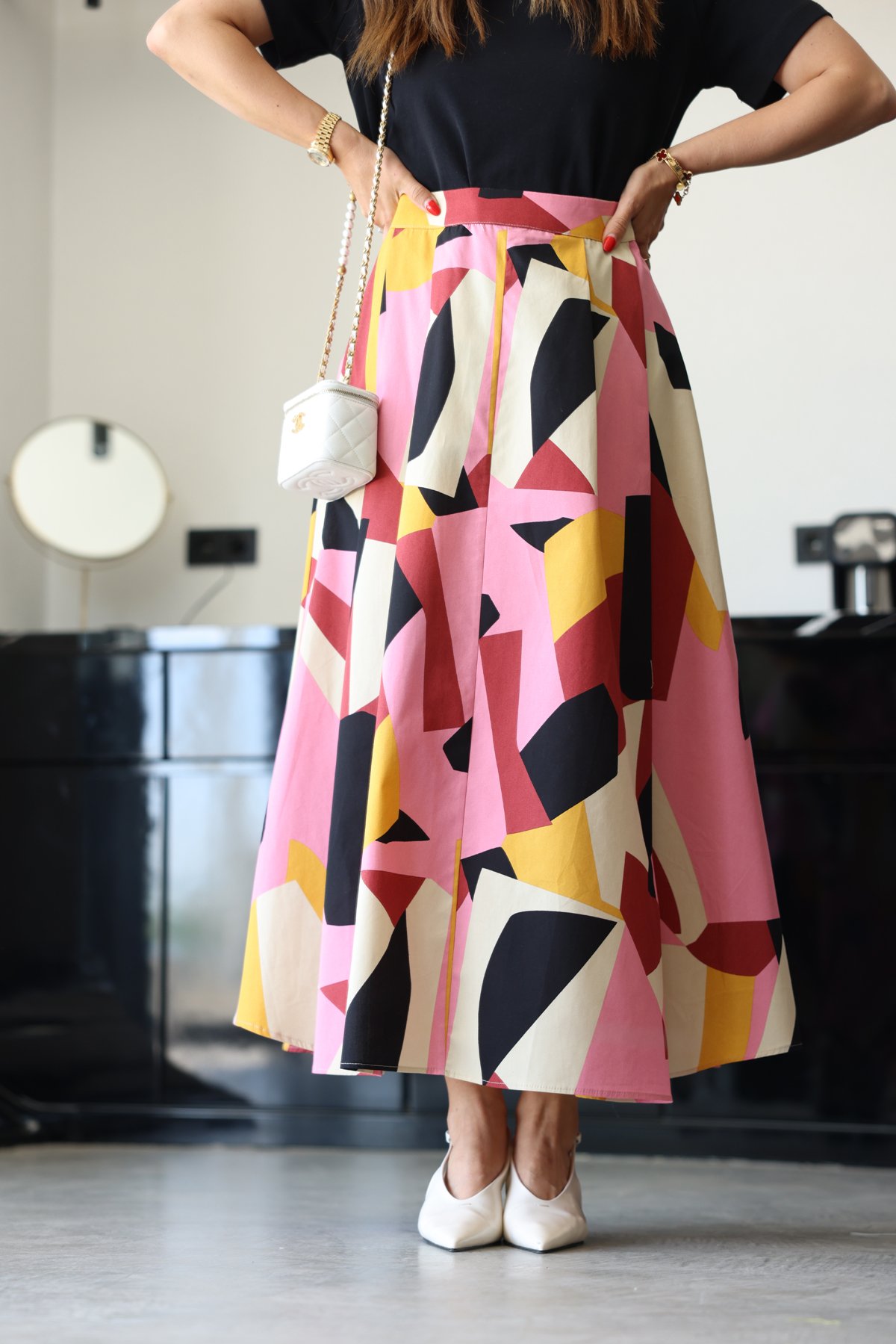 Geometrik Desen Çan Etek