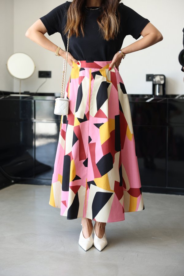 Geometrik Desen Çan Etek