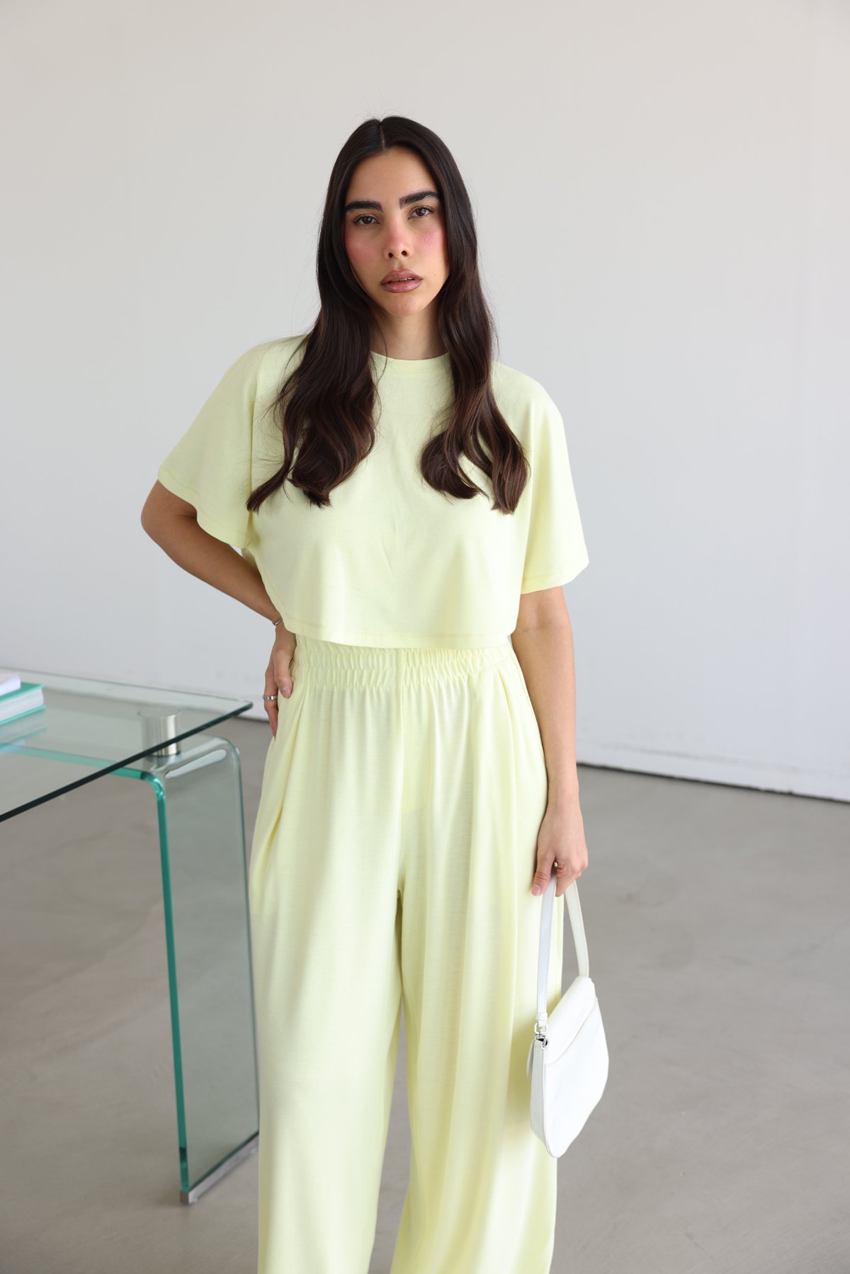 Yarasa Kol Crop Bluz