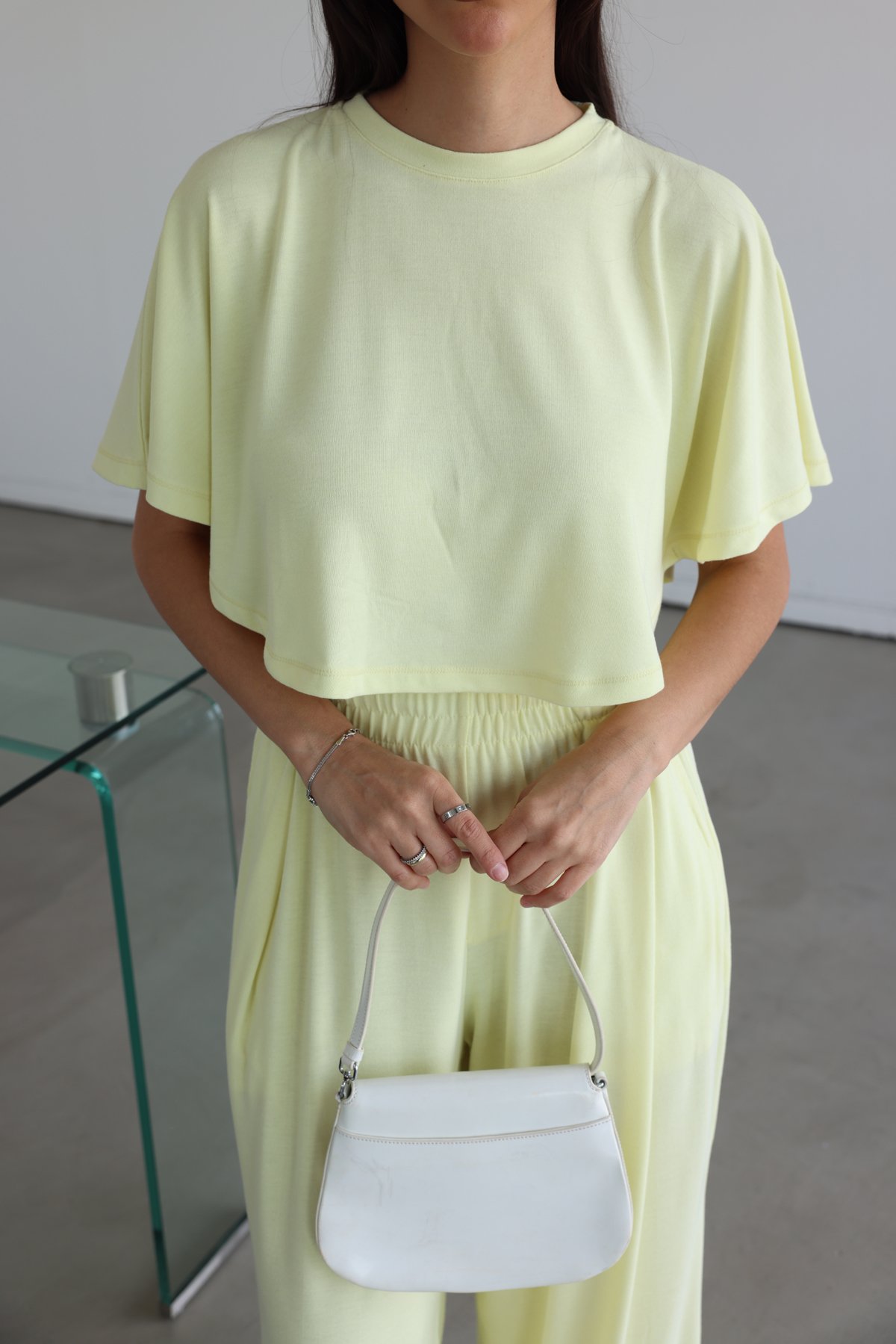 Yarasa Kol Crop Bluz