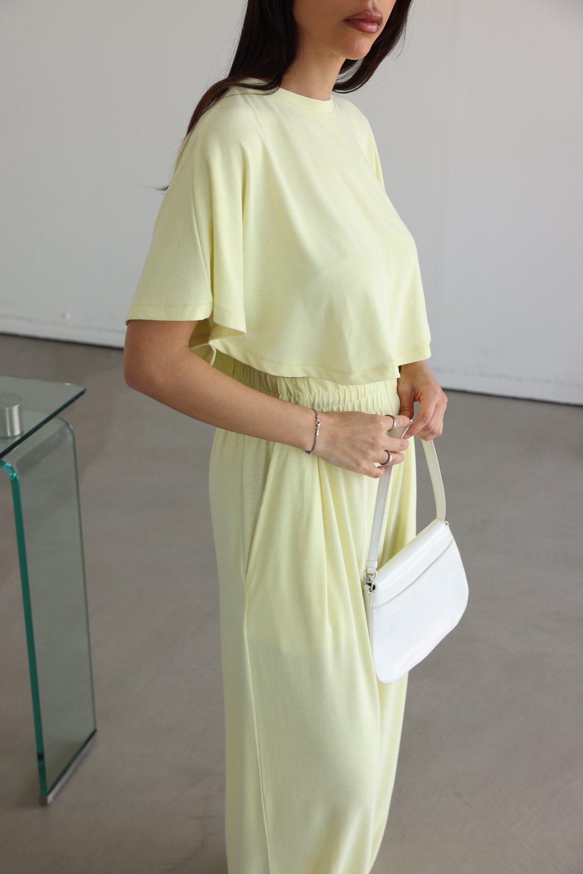 Yarasa Kol Crop Bluz