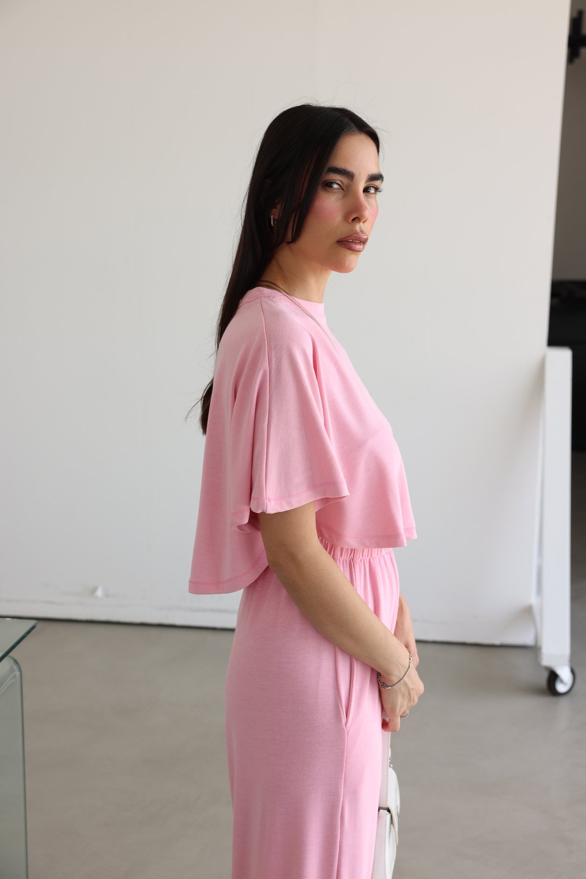 Yarasa Kol Crop Bluz