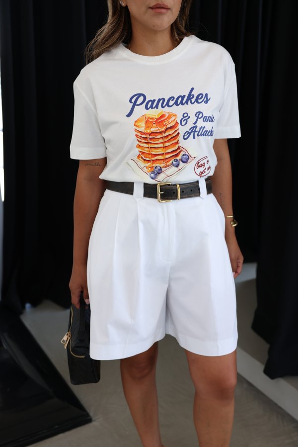 Yüksek Bel Pileli Şort