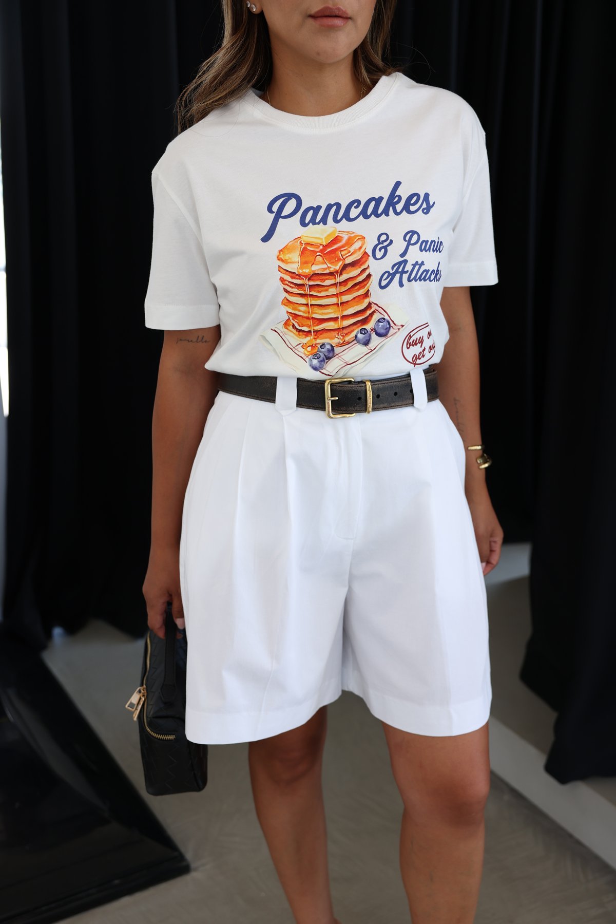 Yüksek Bel Pileli Şort