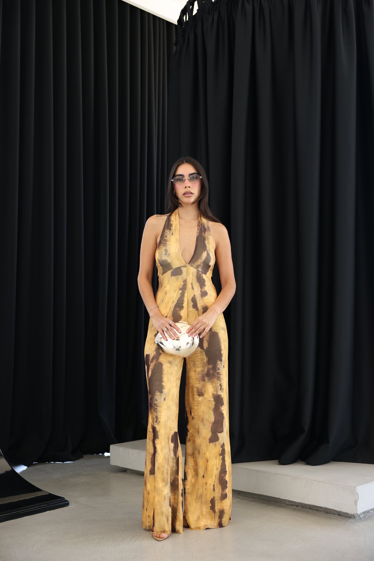 Boyundan Geçmeli Batik Desen Tulum