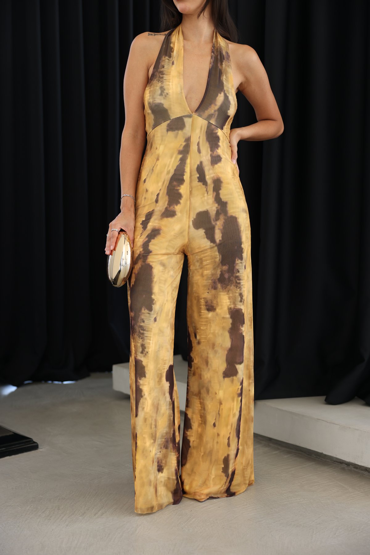 Boyundan Geçmeli Batik Desen Tulum