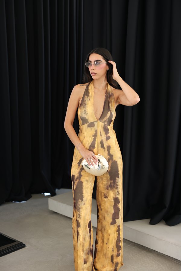 Boyundan Geçmeli Batik Desen Tulum