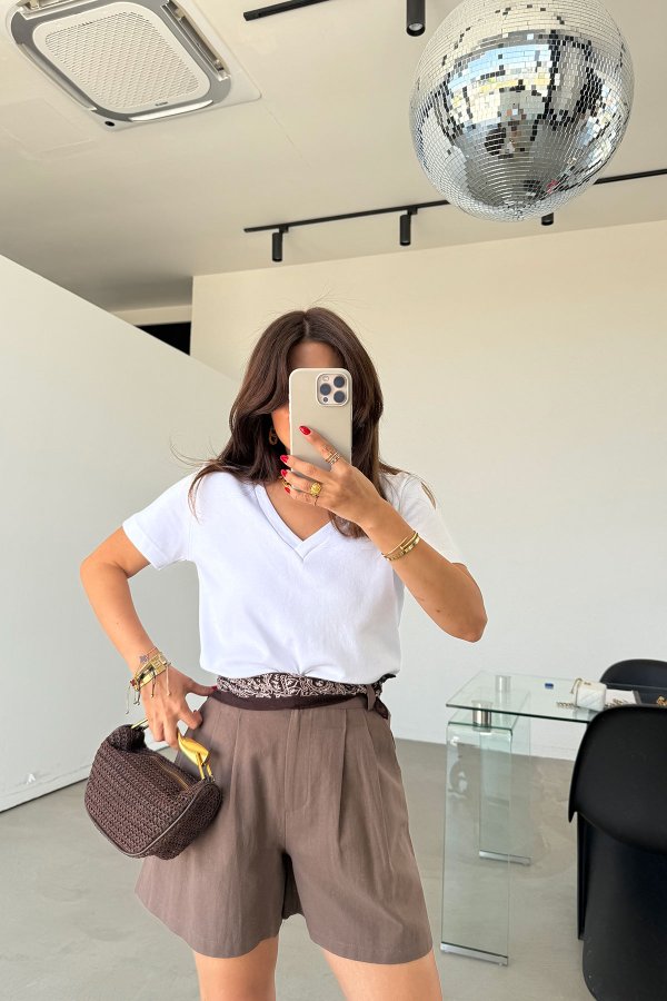 V Yaka Yumuşak Dokulu Basic Thsırt