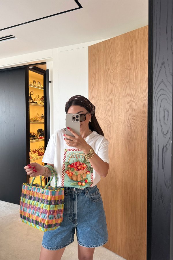 Cherries Yazı Baskılı Tshirt