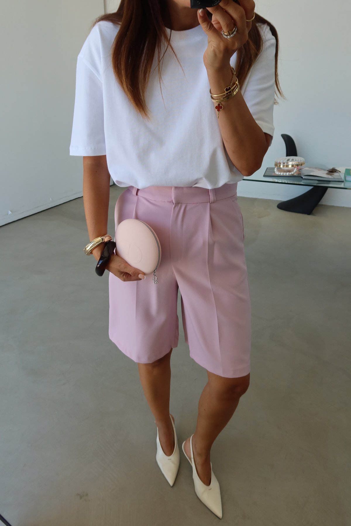 Pileli Basic Kumaş Şort