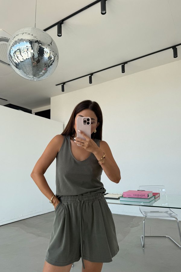 %100 Modal Bluz Şort Takım