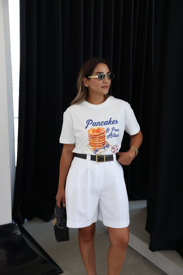 Pancake Baskılı Tshirt