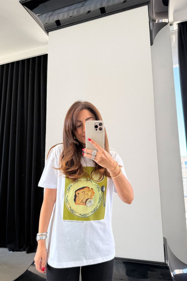 Tabakta Kek Baskılı Tshirt