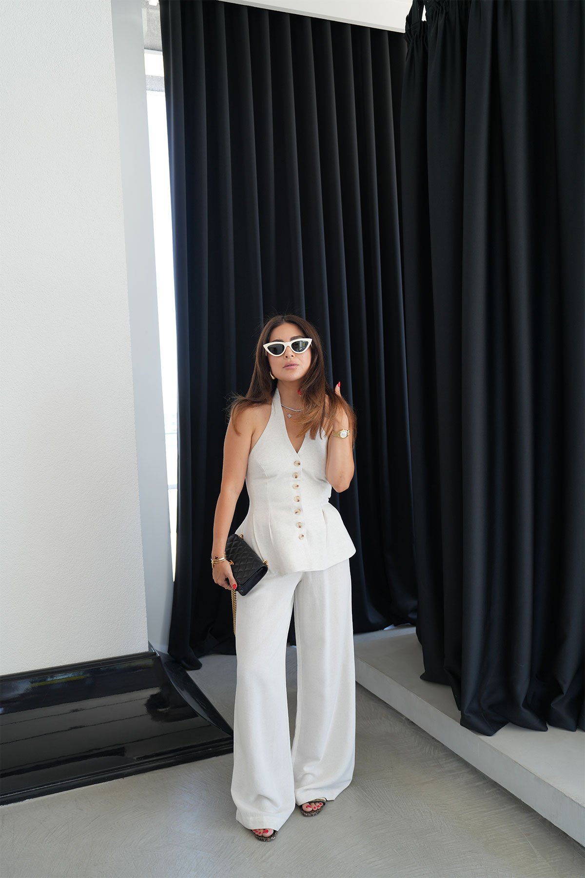 Keten Yelek Pantolon Takım