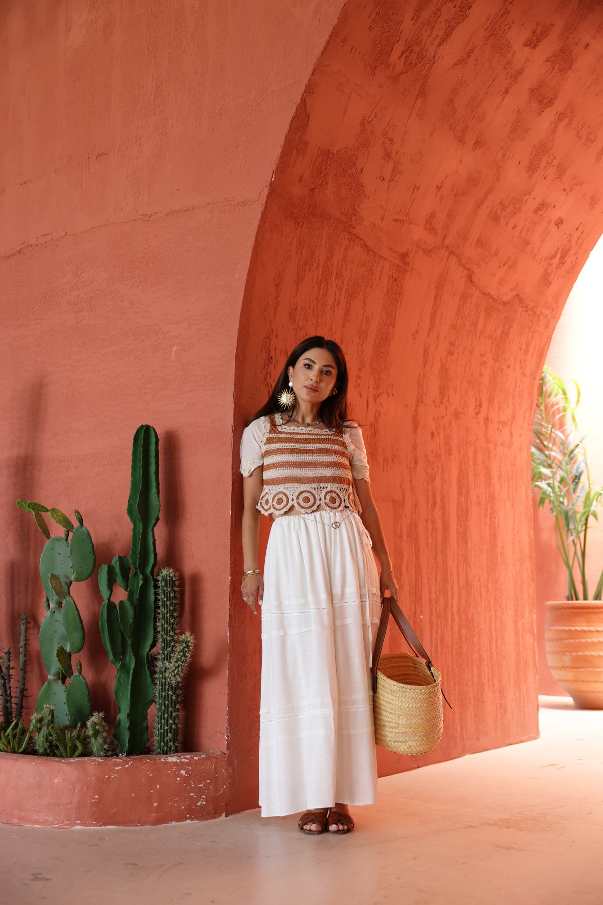 Ö.Ö Belden Büzgülü Kendinden Desenli Keten Etek