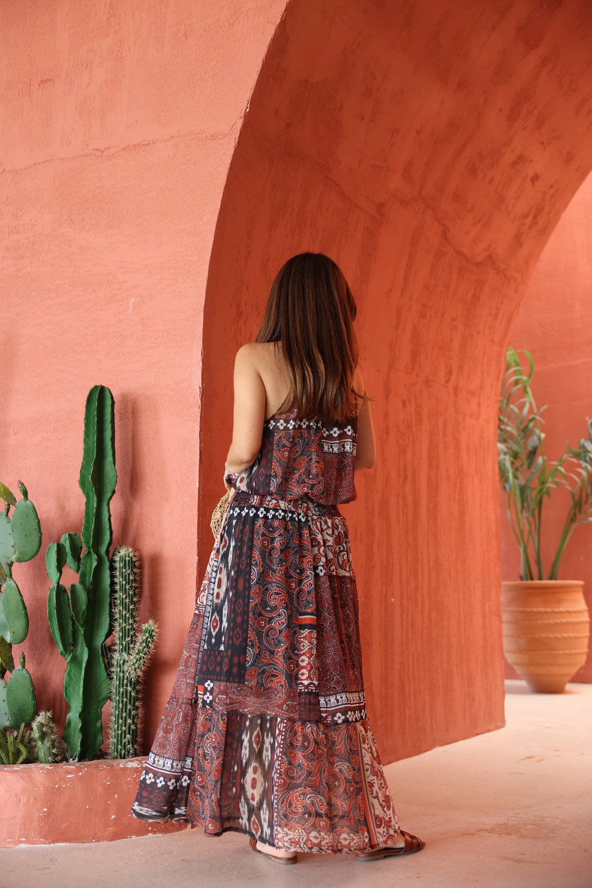 Beli Gipeli Desenli Elbise