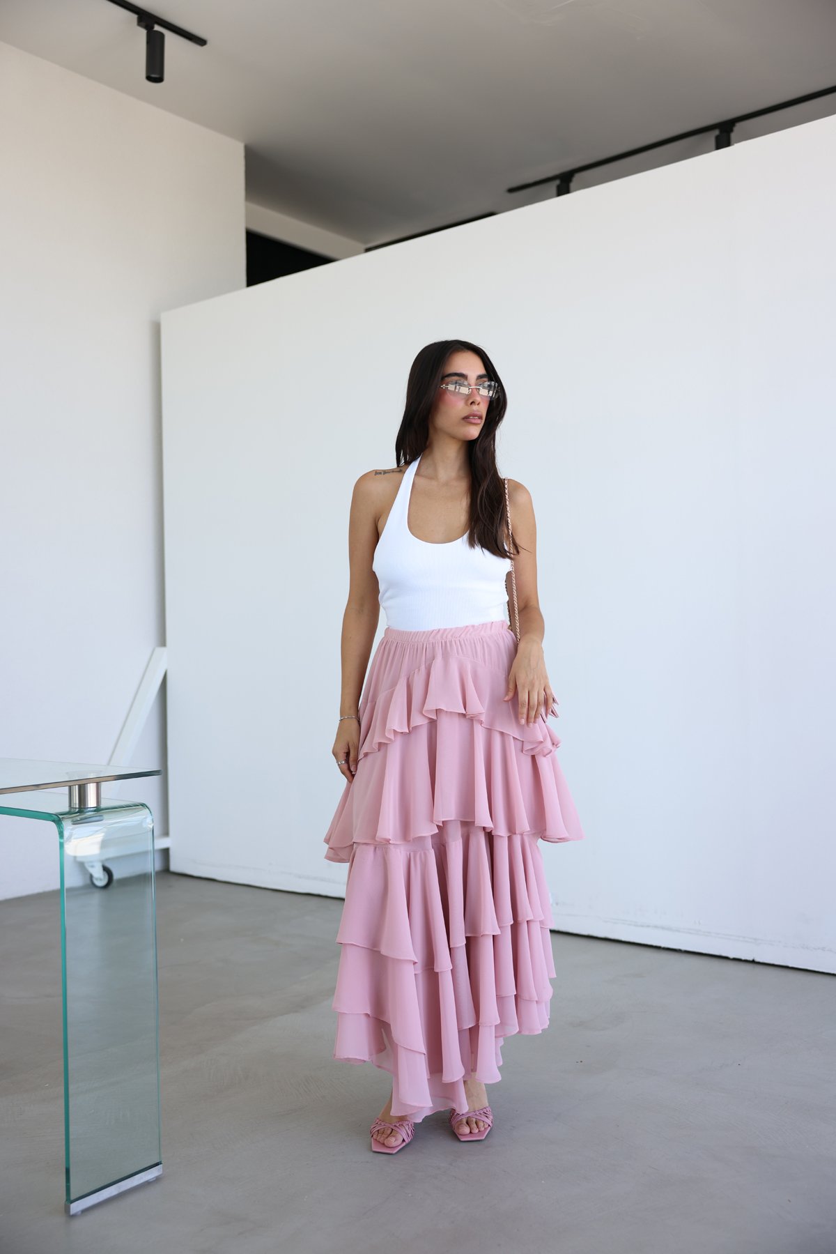 Kat Kat Uzun Tül Etek