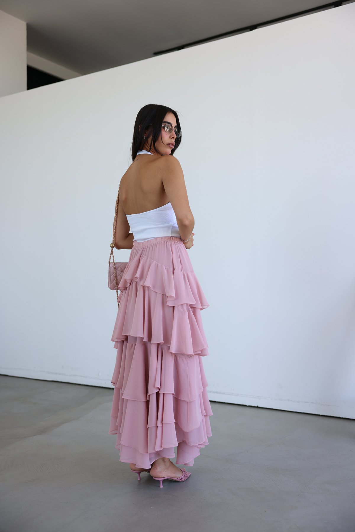 Kat Kat Uzun Tül Etek