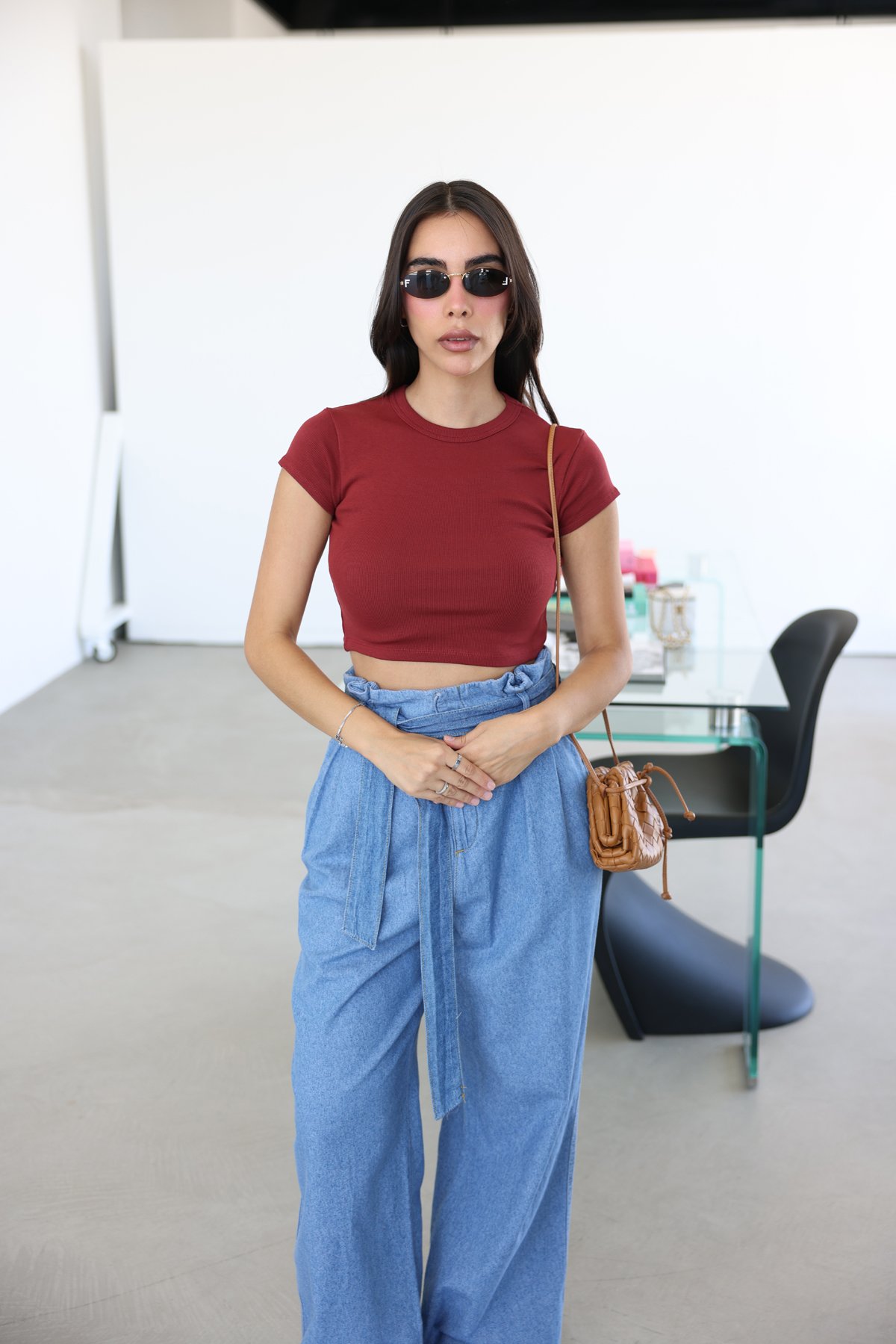 Fitilli Basic Crop Tshirt