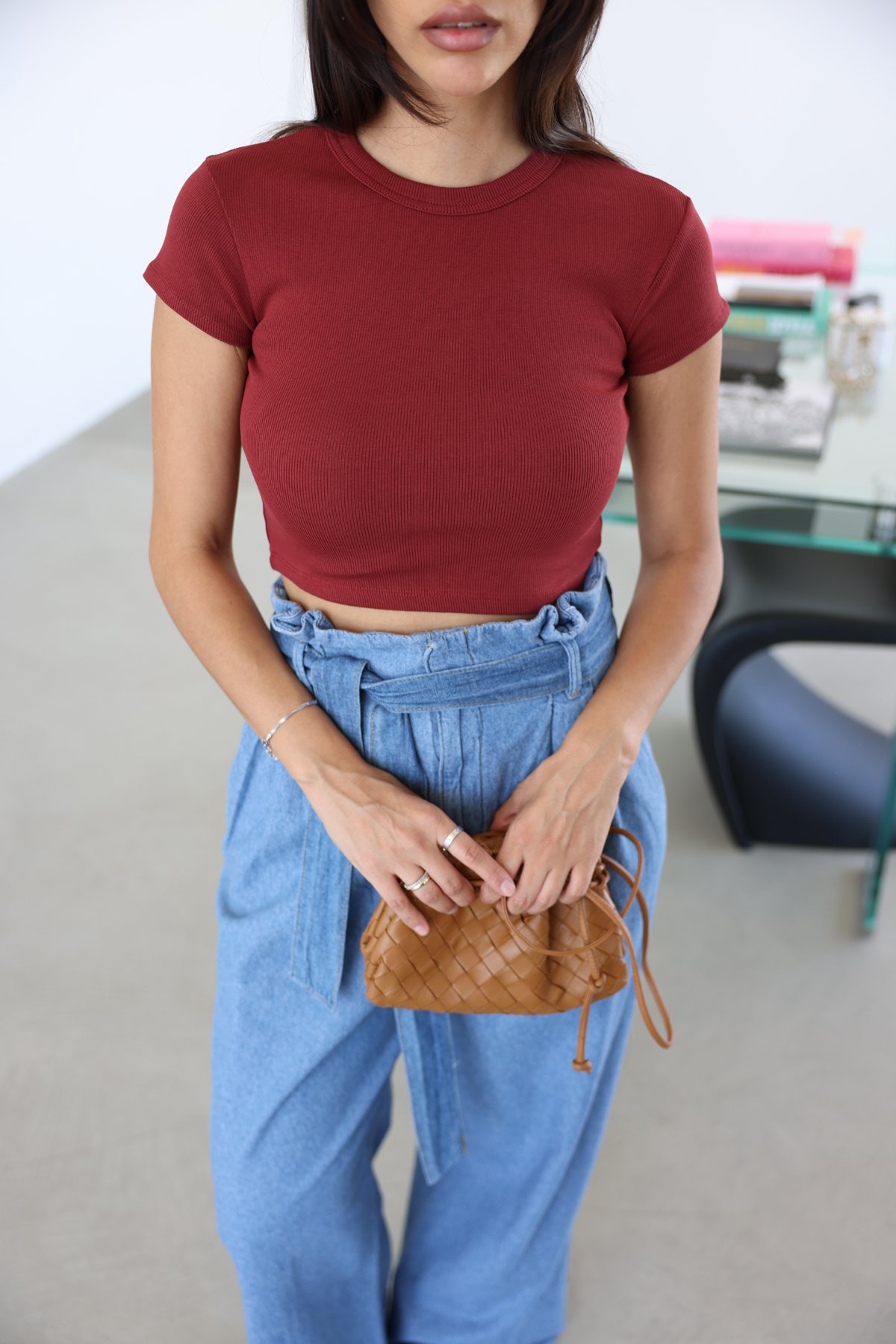 Fitilli Basic Crop Tshirt