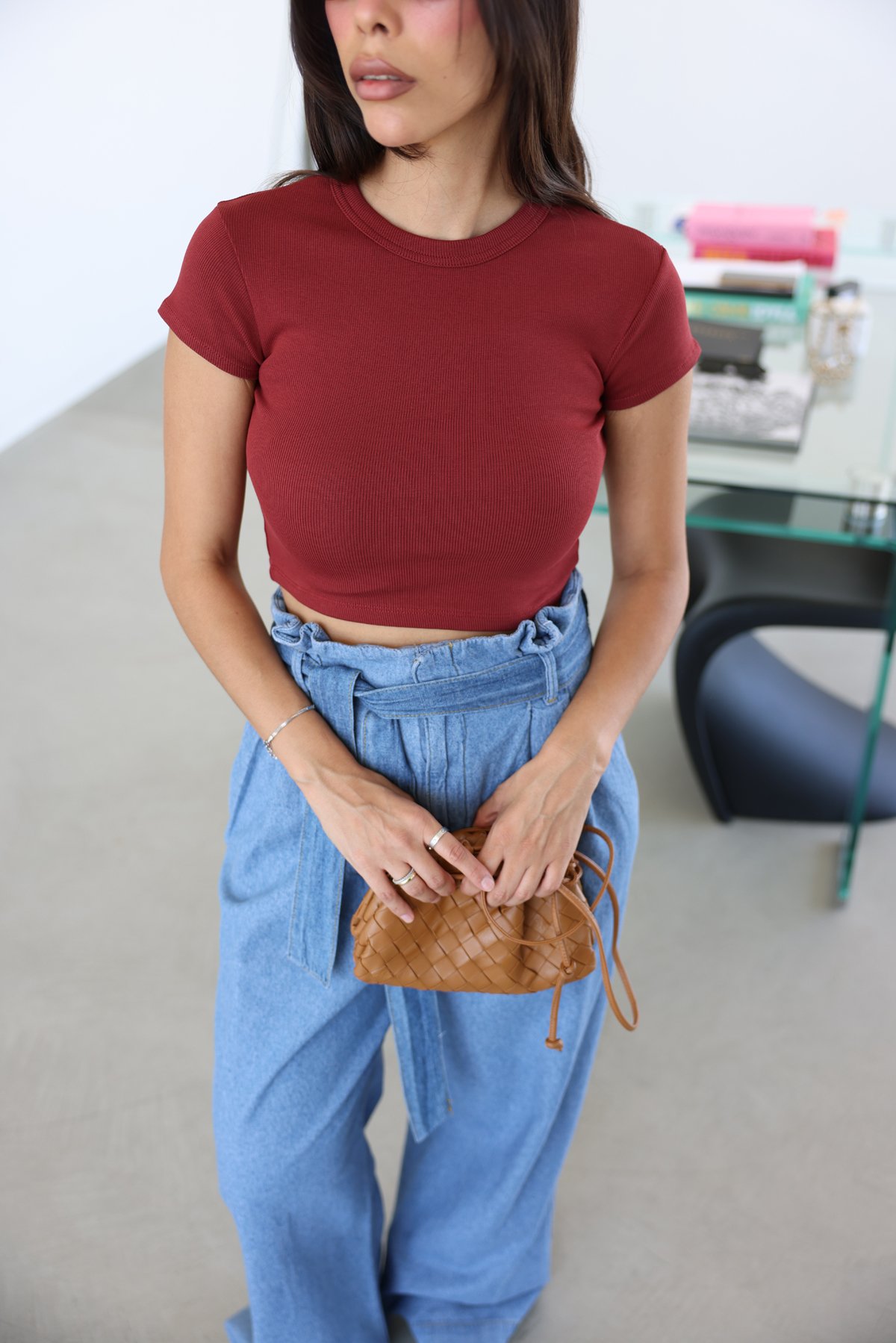 Fitilli Basic Crop Tshirt