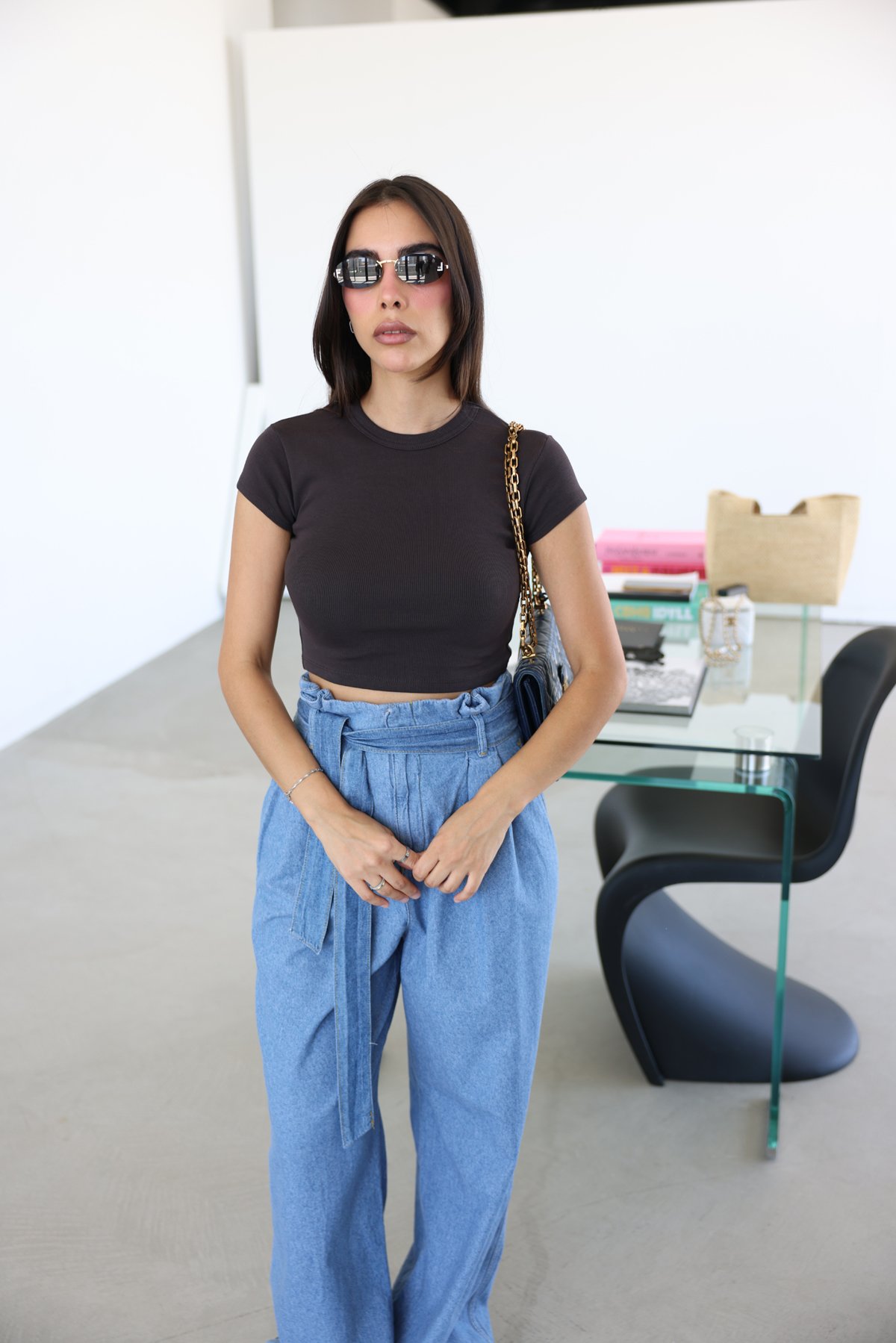 Fitilli Basic Crop Tshirt